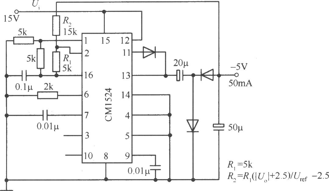 由CW1524组成的降压式斩波开关稳压电