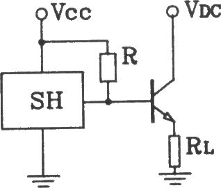 SH型霍尔开关与射极输出接口电路