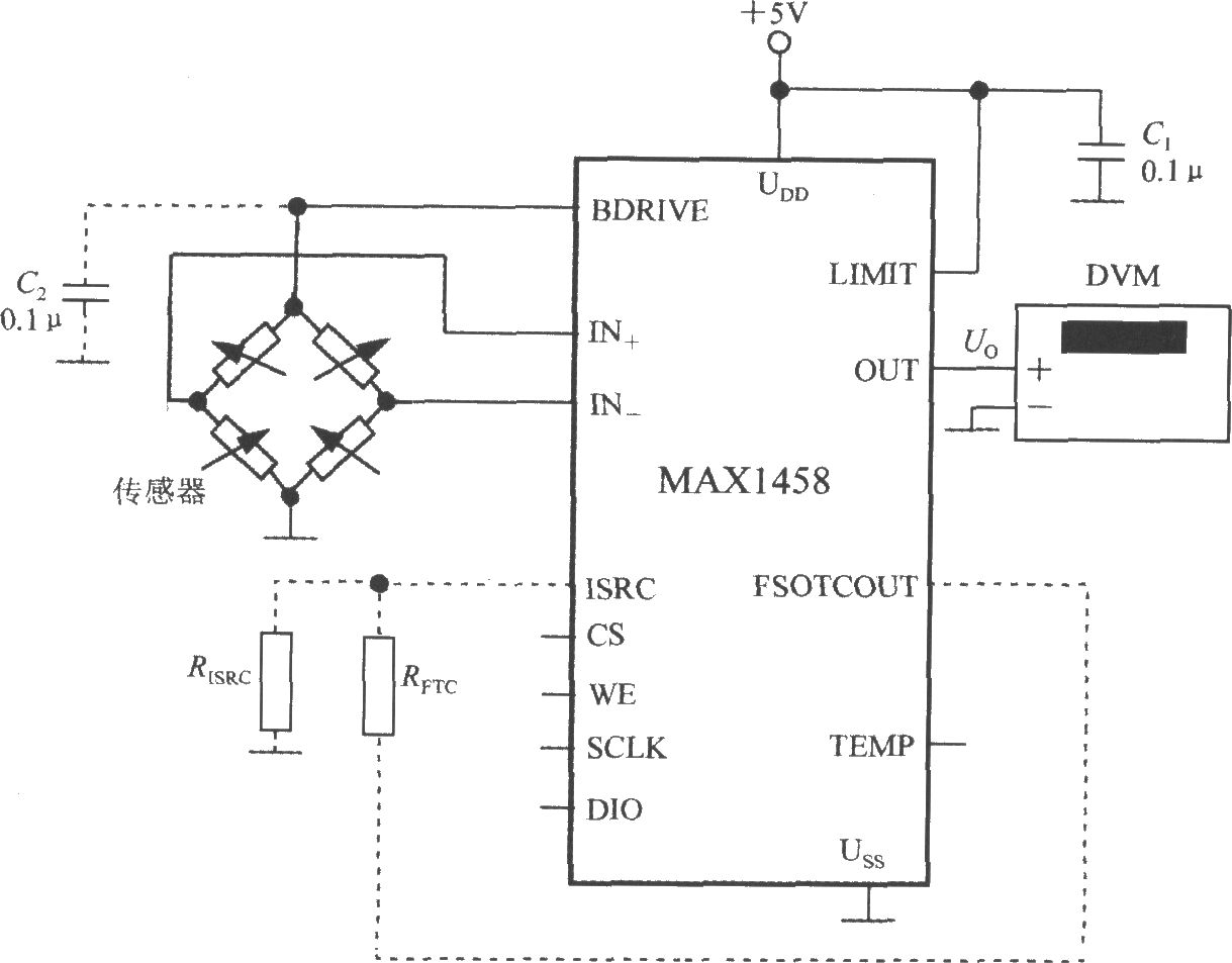 由数字式压力信号调理器MAX1458构成数