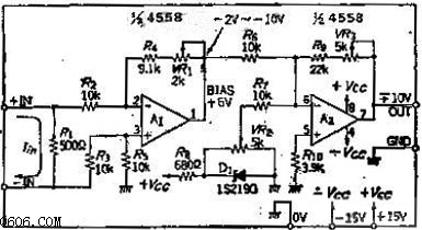 mV转10V电流电-压转换电路图